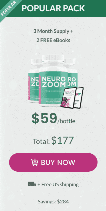 NeuroZoom Buy Three Bottles 90 Days Supply